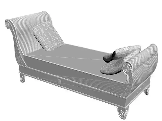 COUCH colorful chaise lounge 3D print model