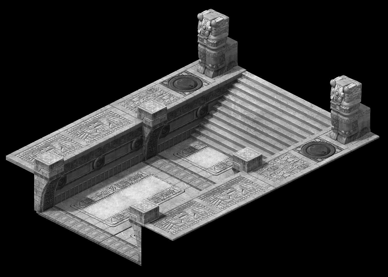 Different dimension - Egypt - aisle 01 3D model_4