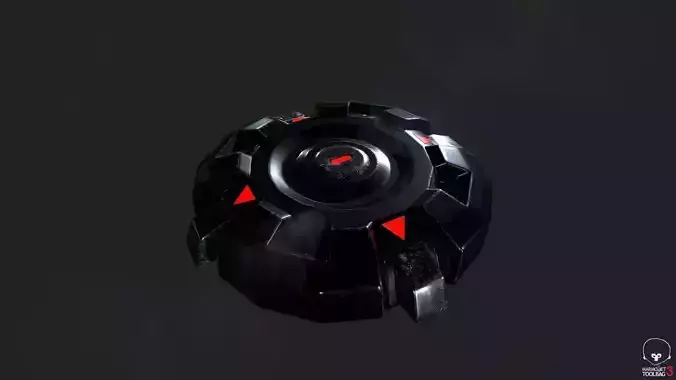 Sci-Fi Mine Low-poly 3D model