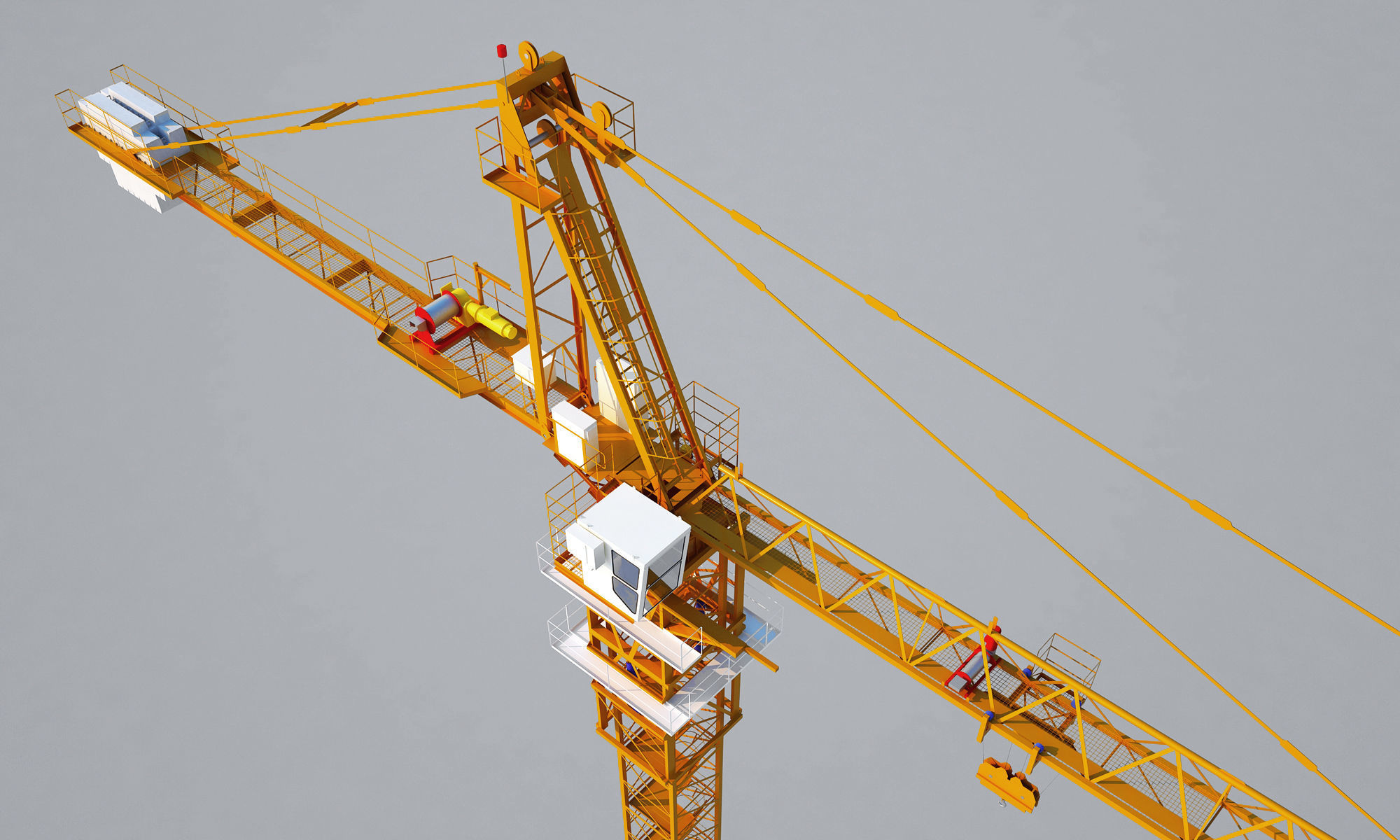 Yellow KH-310 Crane 3D model_10