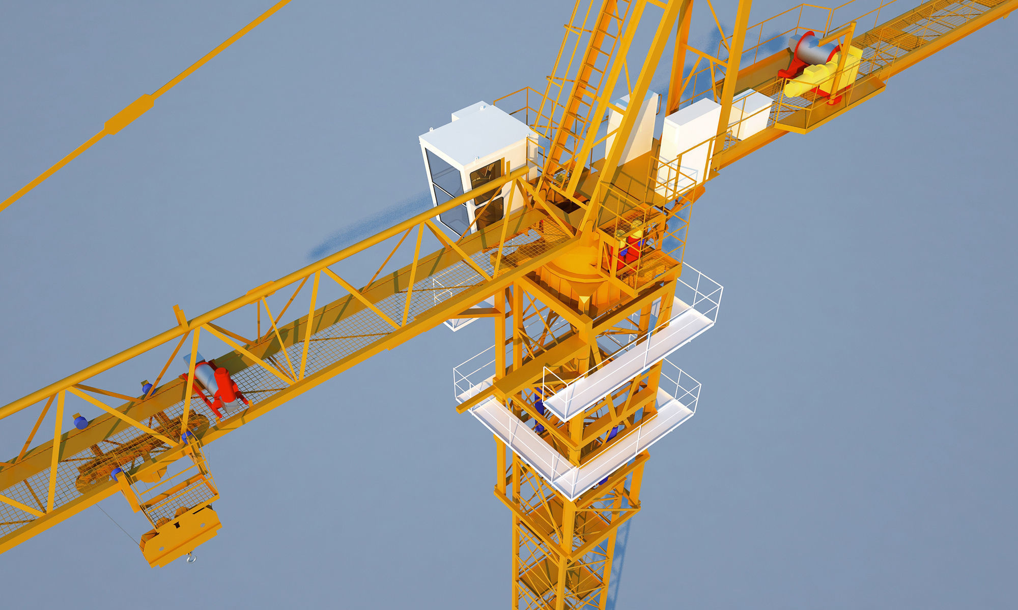 Yellow KH-310 Crane 3D model_12