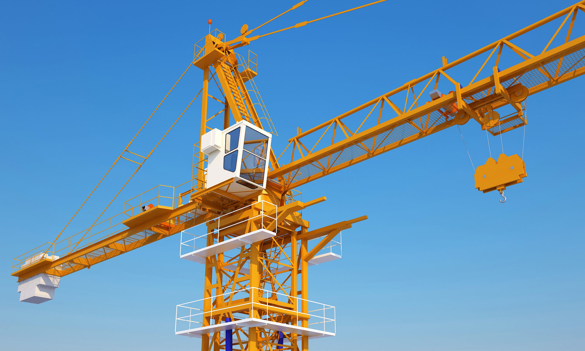 Yellow KH-310 Crane 3D model_1