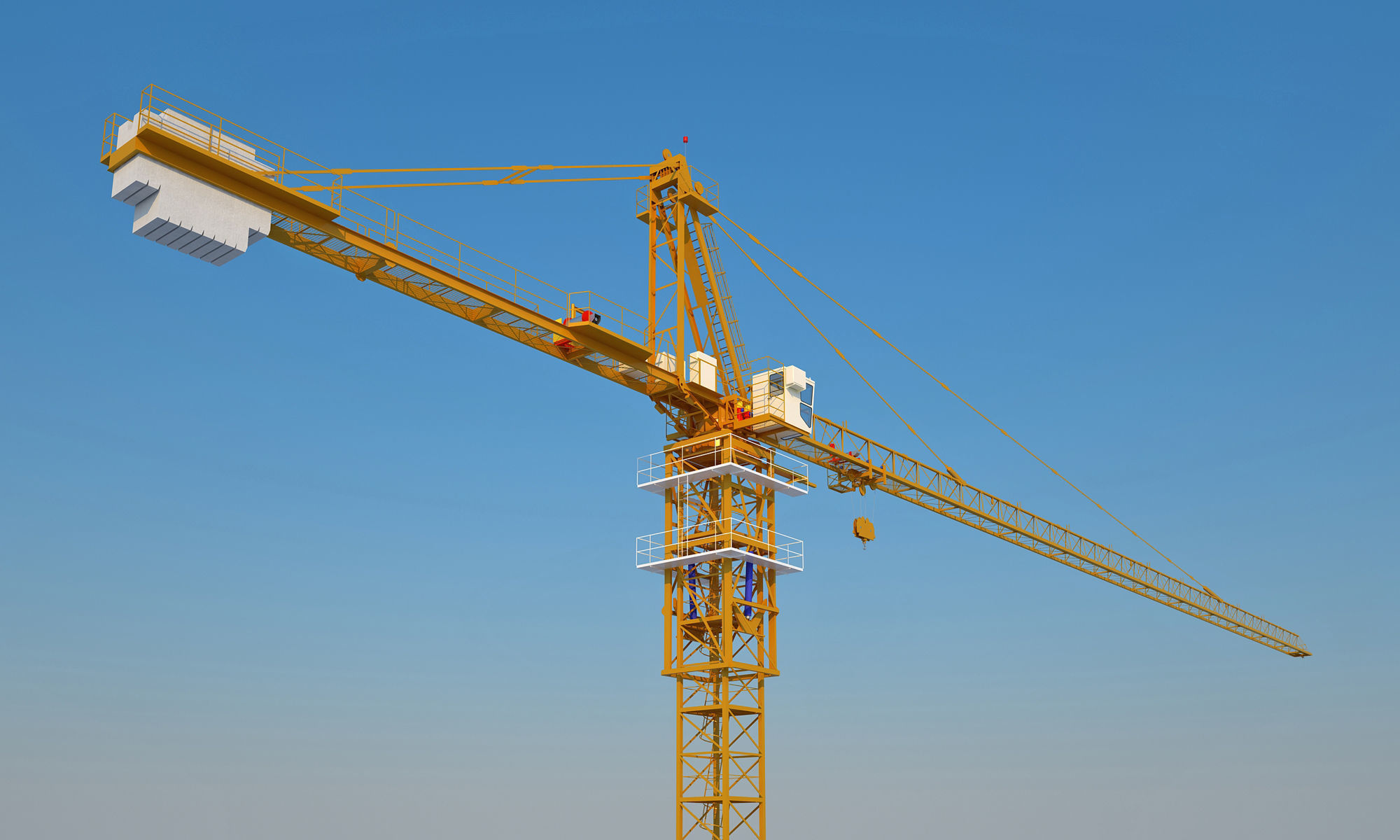 Yellow KH-310 Crane 3D model_6