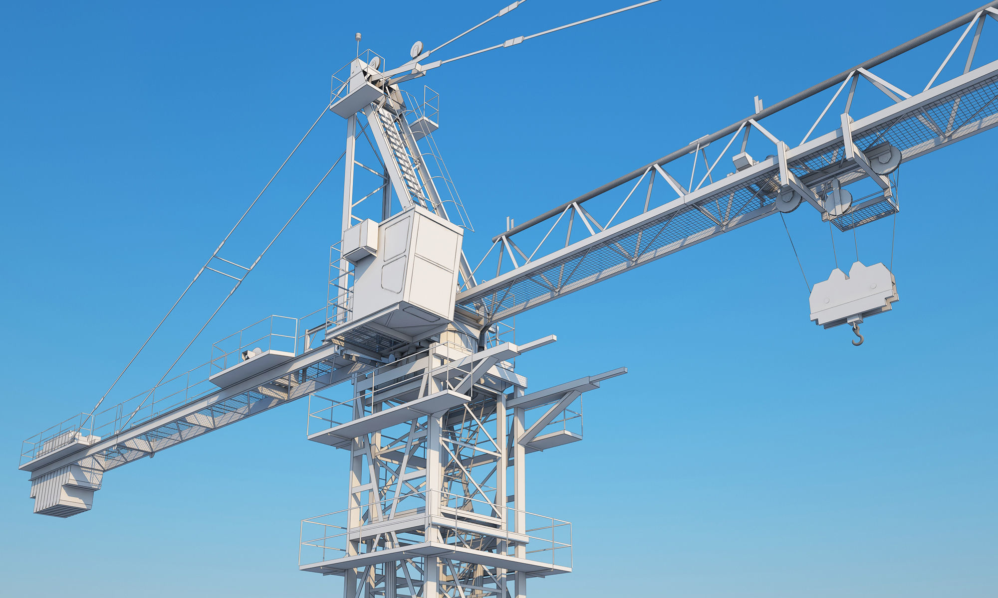 Yellow KH-310 Crane 3D model_2