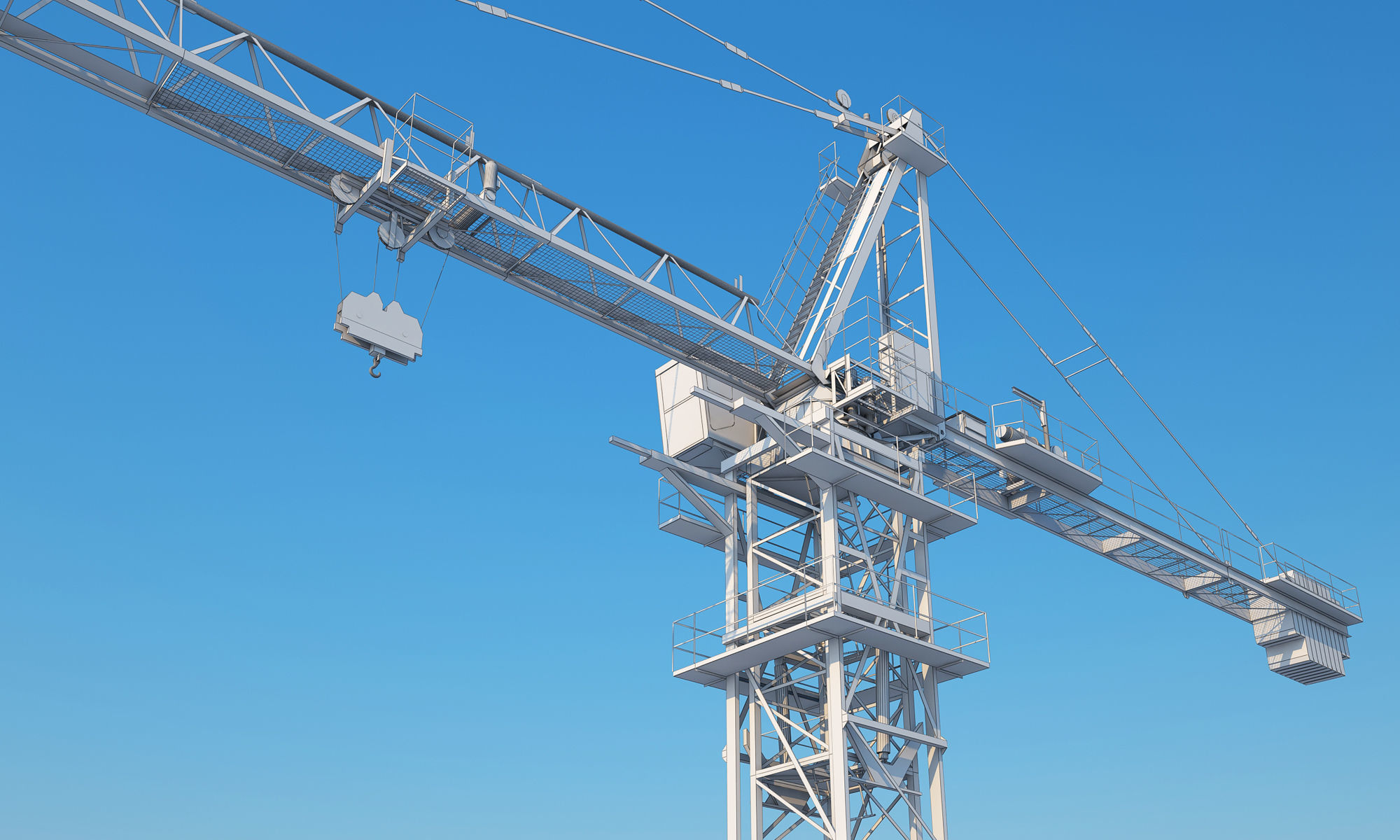 Yellow KH-310 Crane 3D model_4