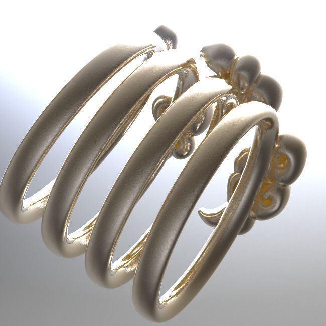 59 Four Clouds 3D print model_4