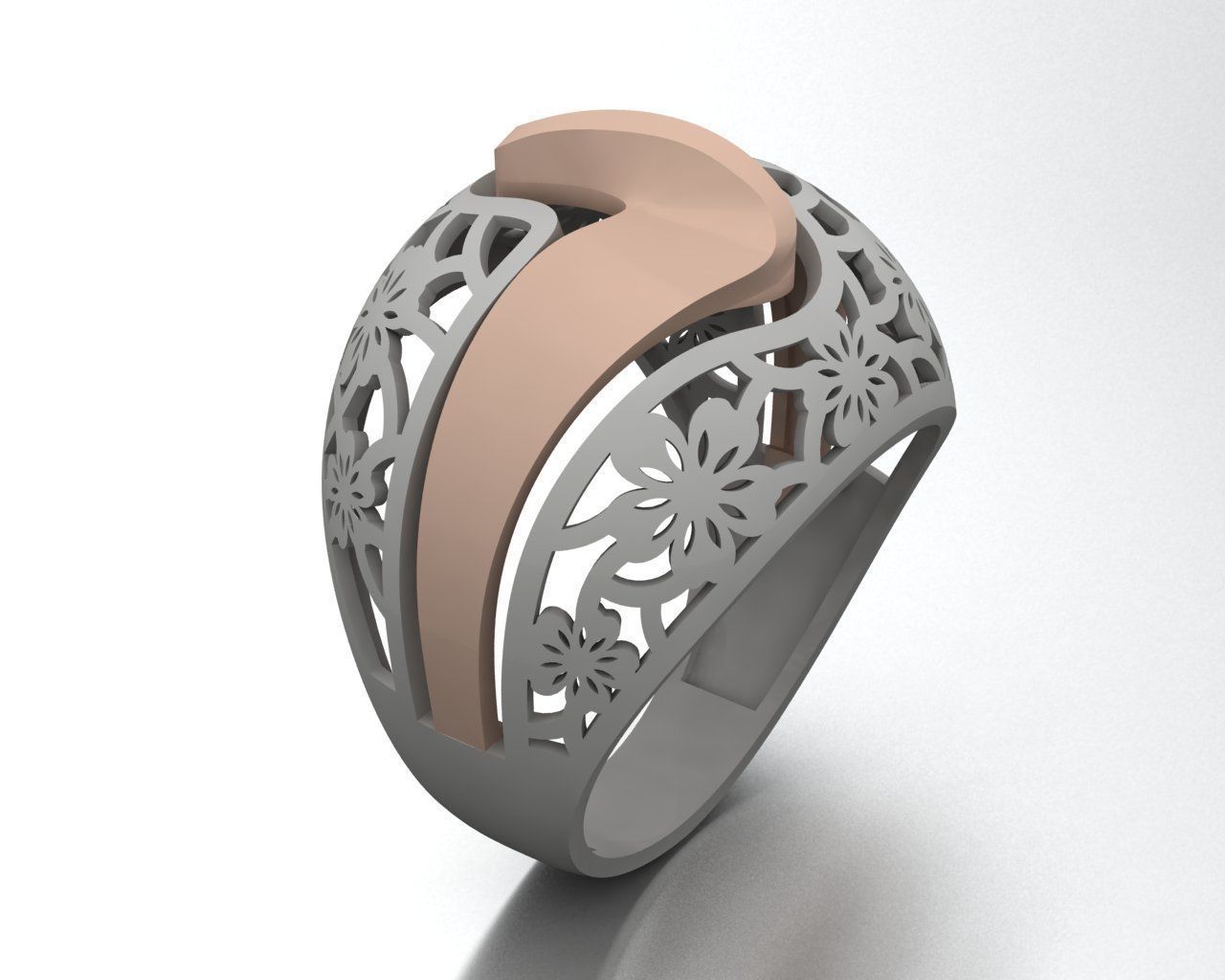 engagement ring 1 3D print model_1