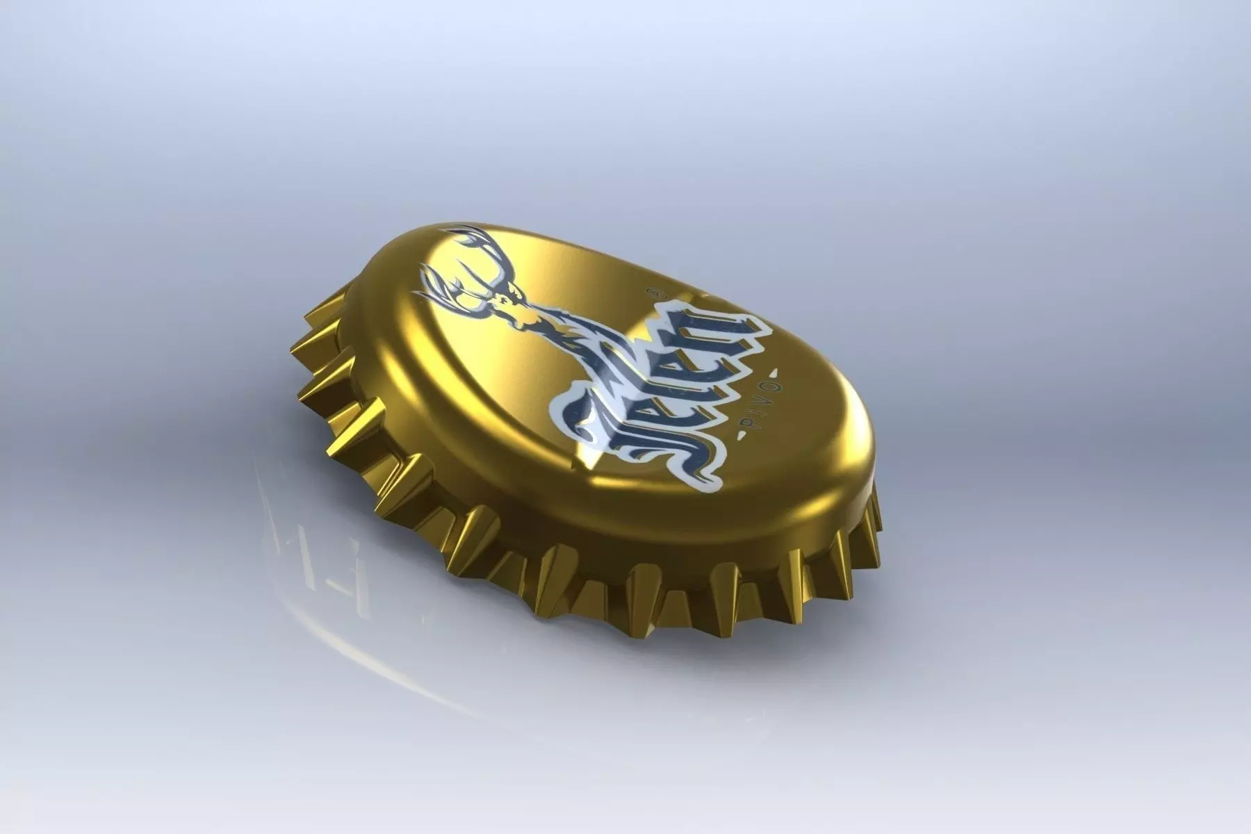 JELEN cork - opened with bottle opener Free 3D model