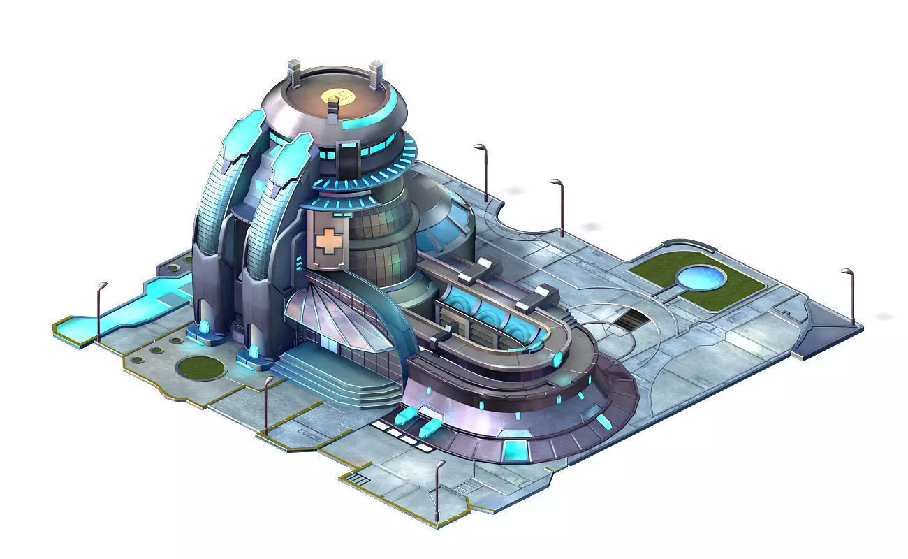 Different dimension - city state hospital 03 3D model_0