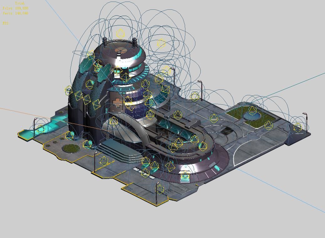 Different dimension - city state hospital 03 3D model_2
