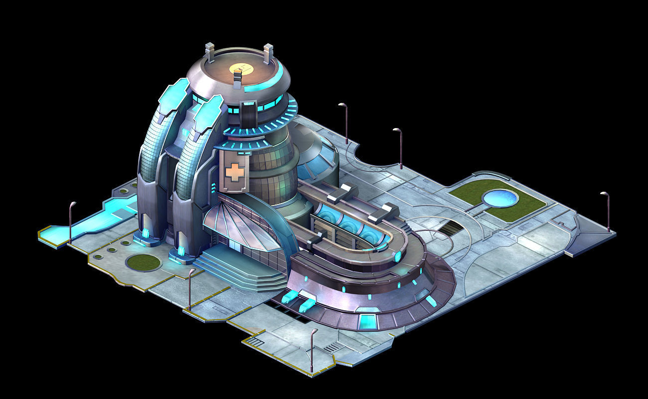 Different dimension - city state hospital 03 3D model_1