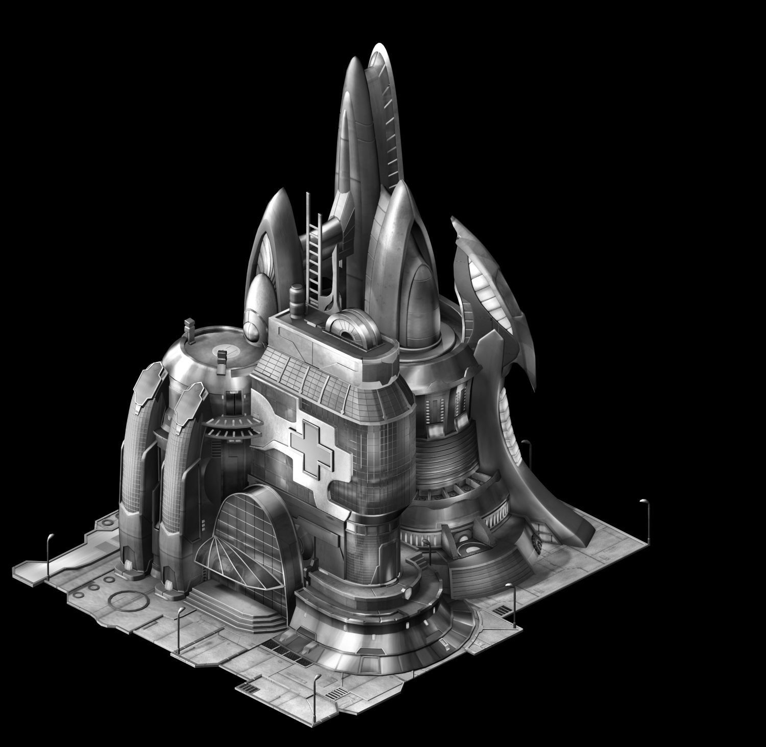 Different dimension - Chengbang Hospital 05 3D model_4