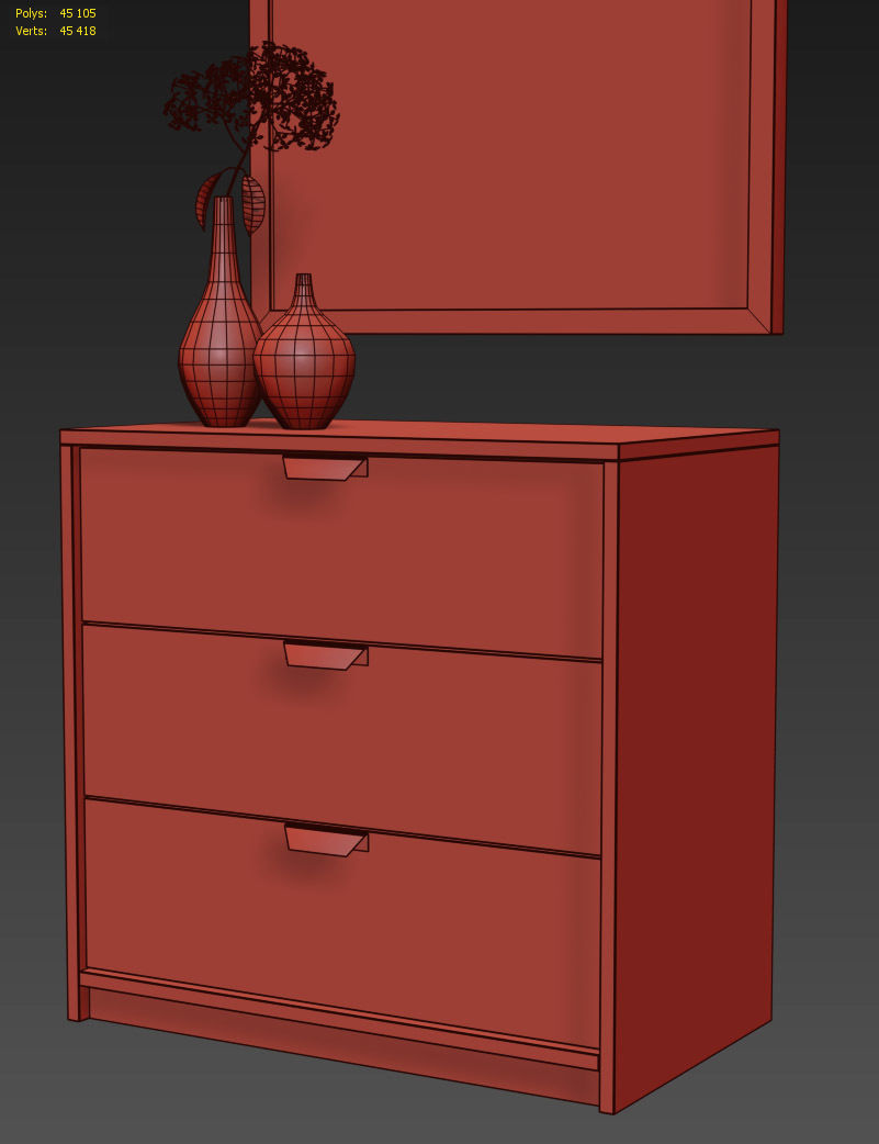 ASKVOLL 3-drawer chest 3D model_5