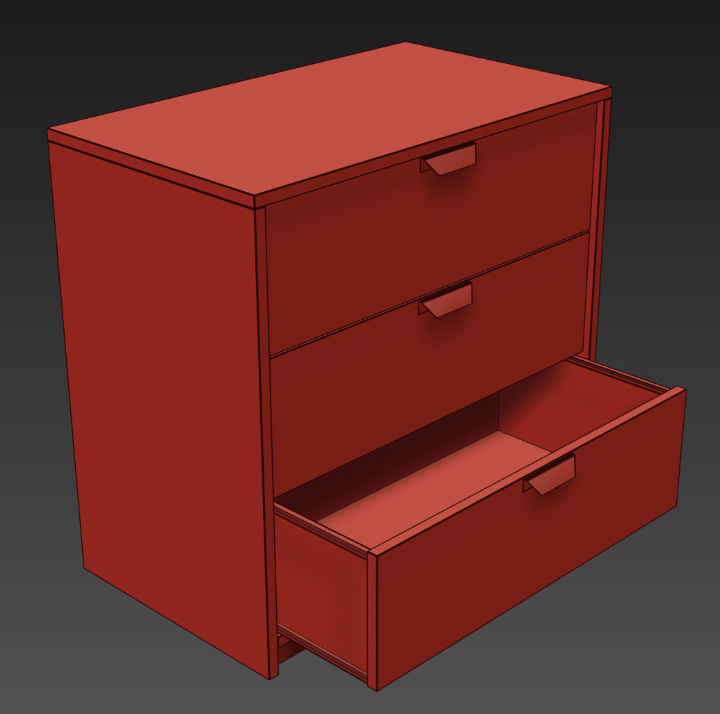 ASKVOLL 3-drawer chest 3D model_8