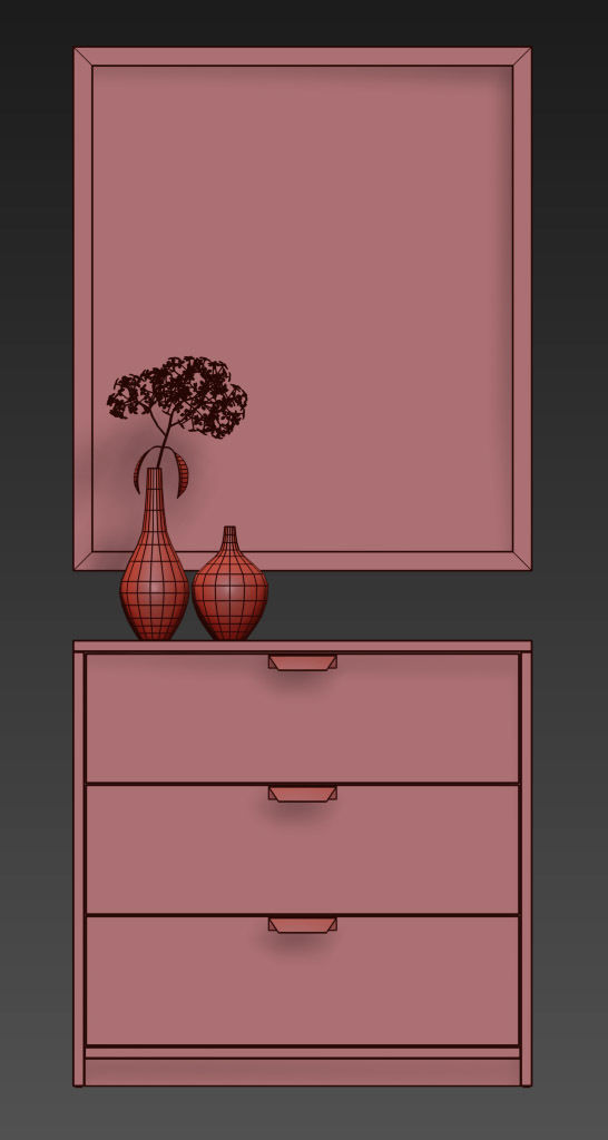 ASKVOLL 3-drawer chest 3D model_6