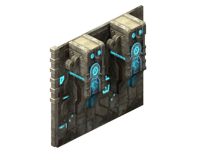 Heterogeneous - Grave - Wall 01 3D model