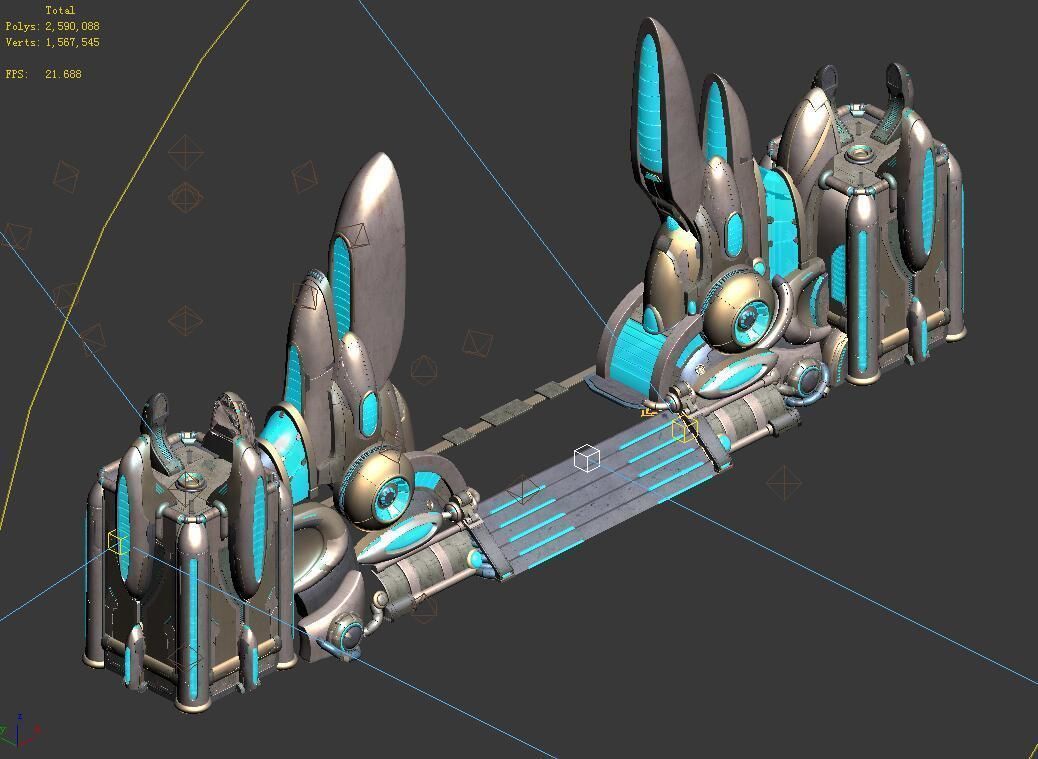 Different dimension - building -3 city gate 3D model_2