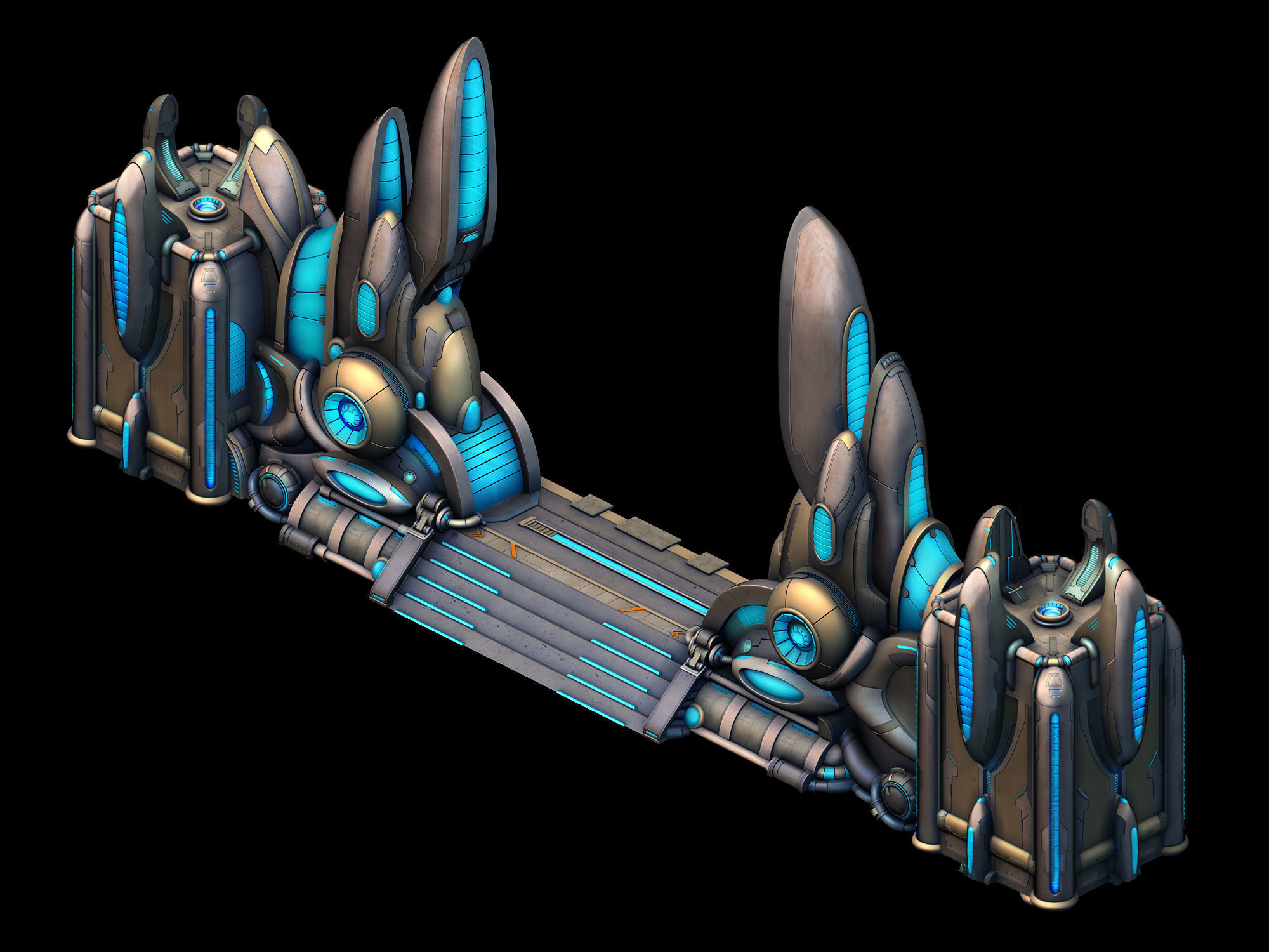 Different dimension - building -3 city gate 3D model_4