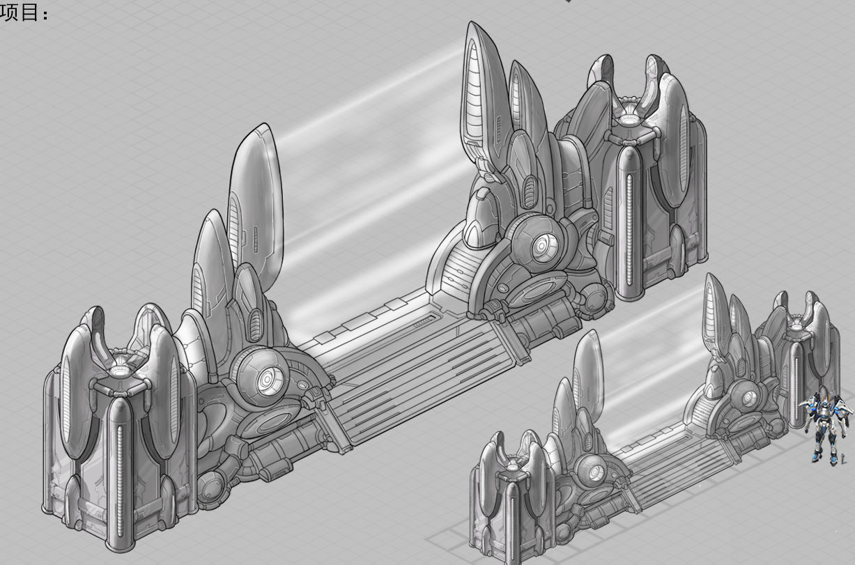 Different dimension - building -3 city gate 3D model_3