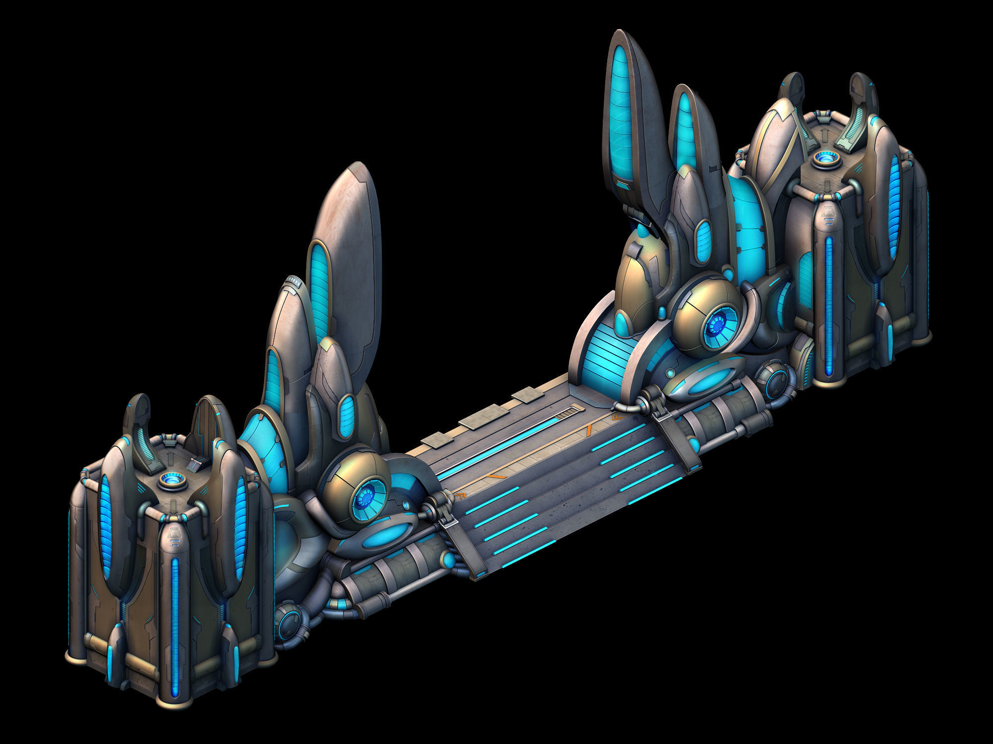 Different dimension - building -3 city gate 3D model_5