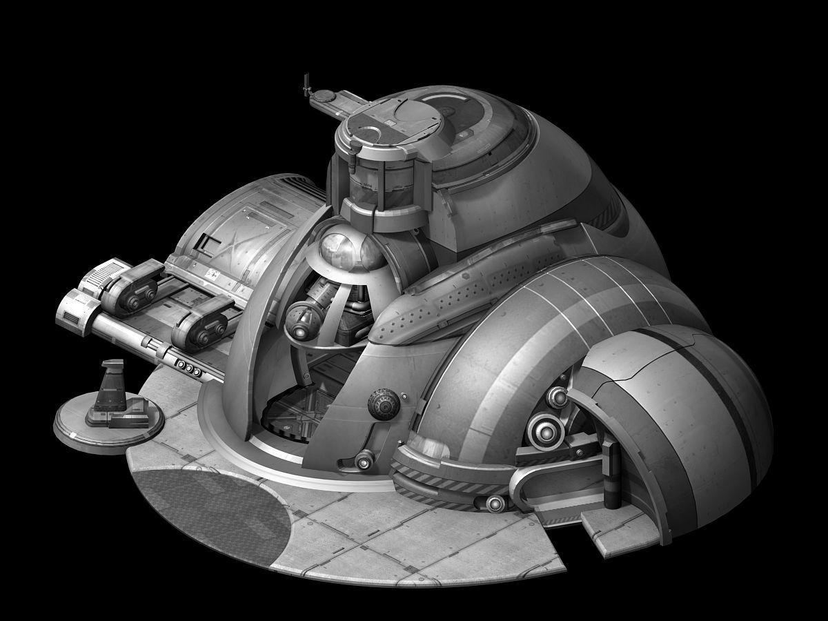 Heterogeneous-architectural-semi-arched building 10 3D model_4