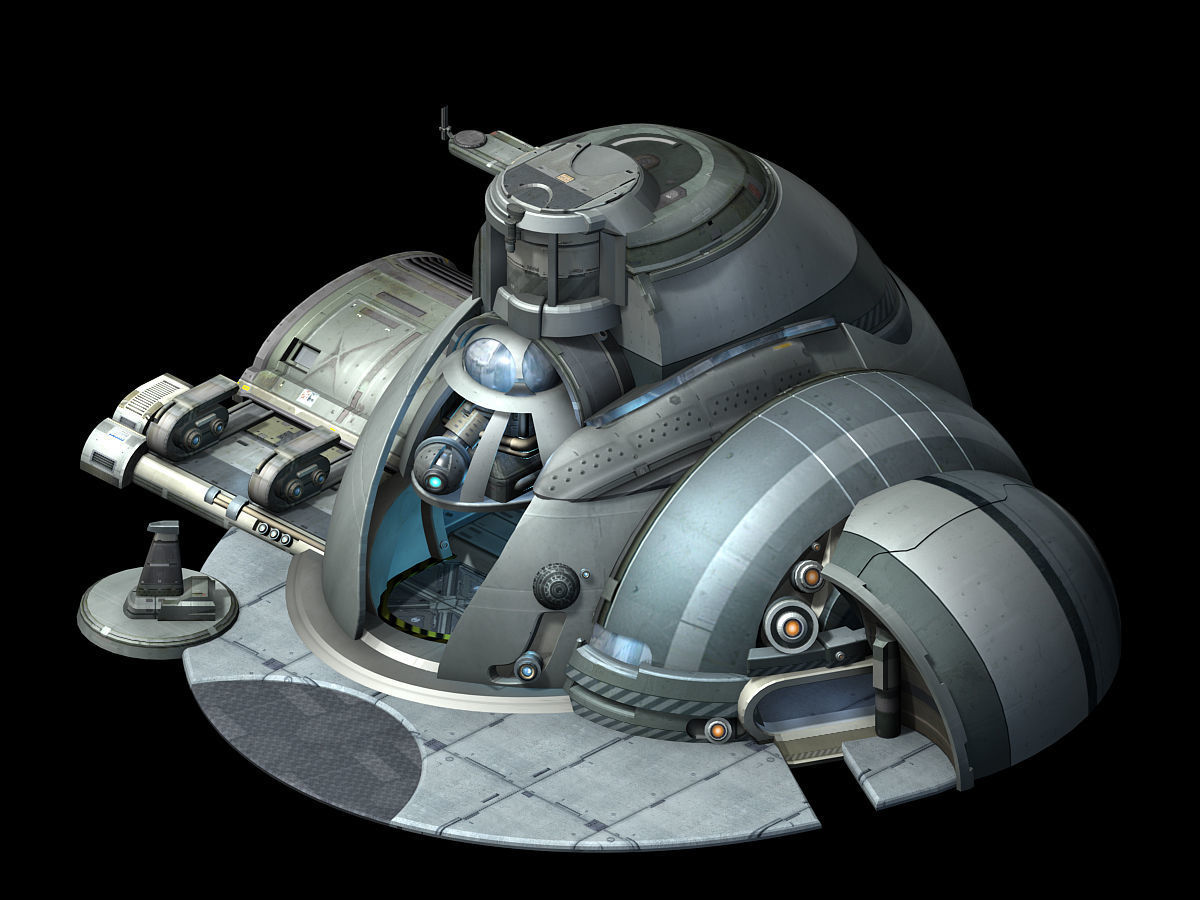 Heterogeneous-architectural-semi-arched building 10 3D model_3