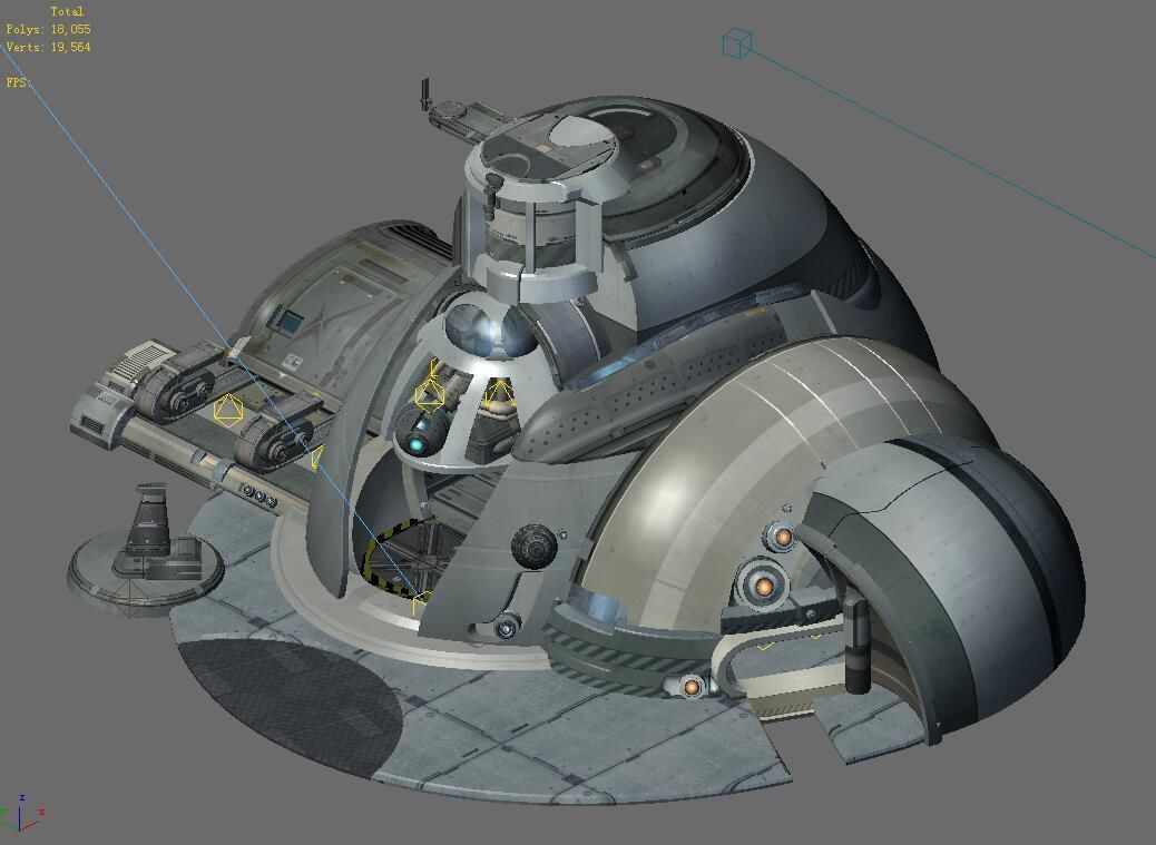 Heterogeneous-architectural-semi-arched building 10 3D model_1