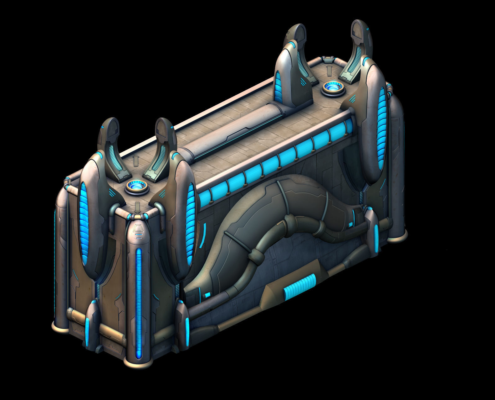 Different dimension - building - city wall 06 3D model_6