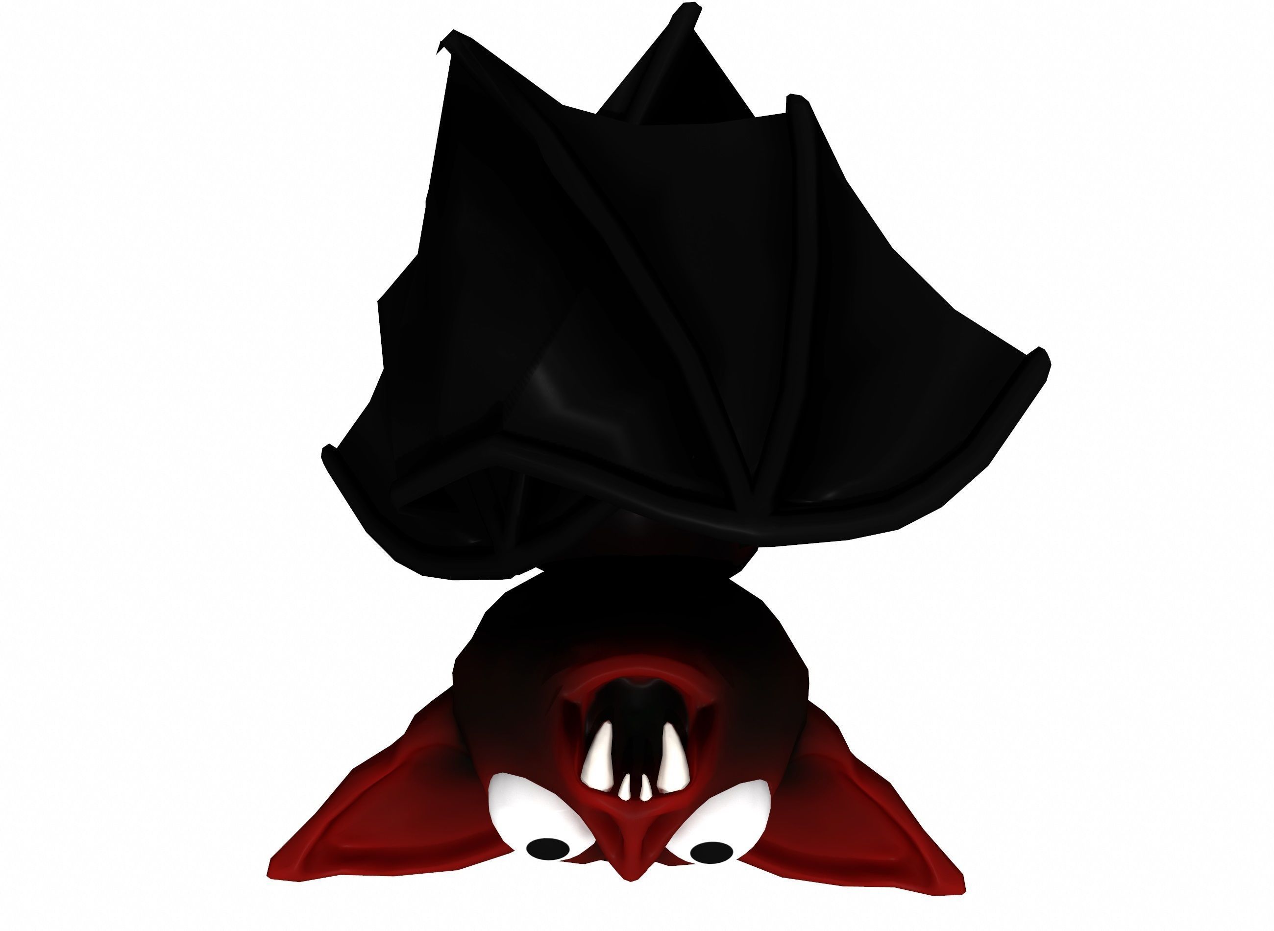 Cartoon bat low poly rigged animated game ready Low-poly 3D model_17