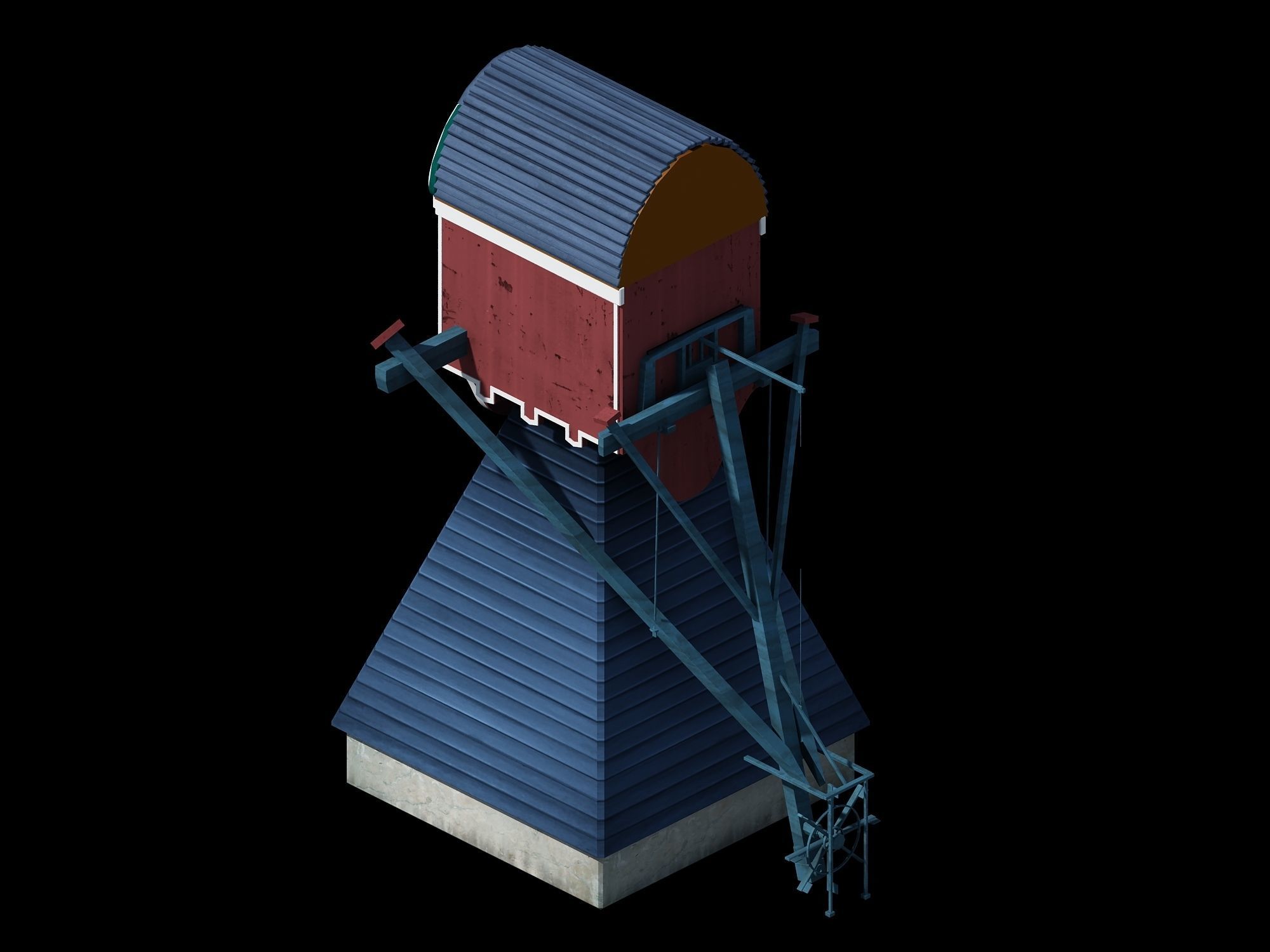 Different dimension - building - big windmill 03 3D model_4