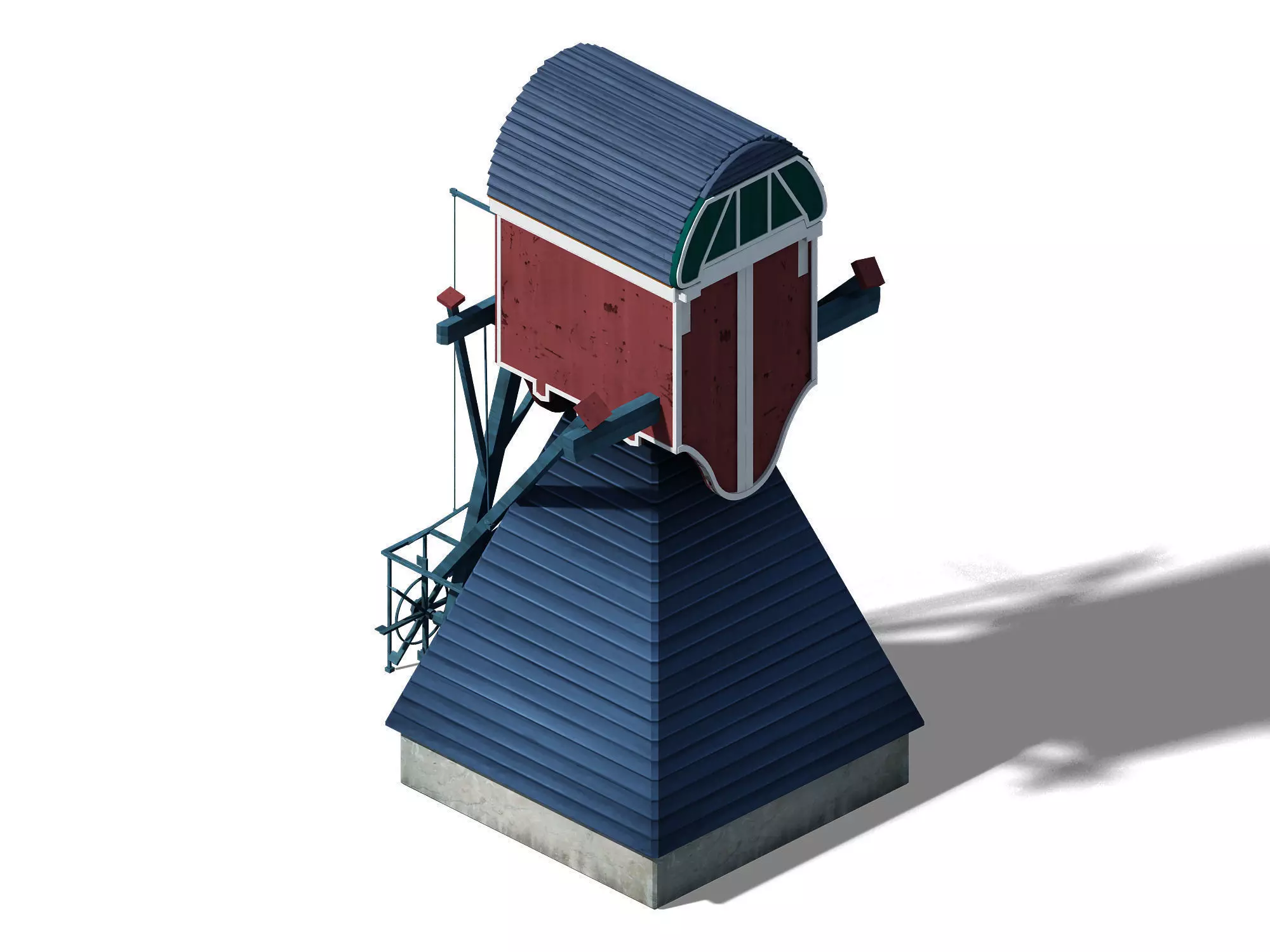 Different dimension - building - big windmill 03 3D model_0