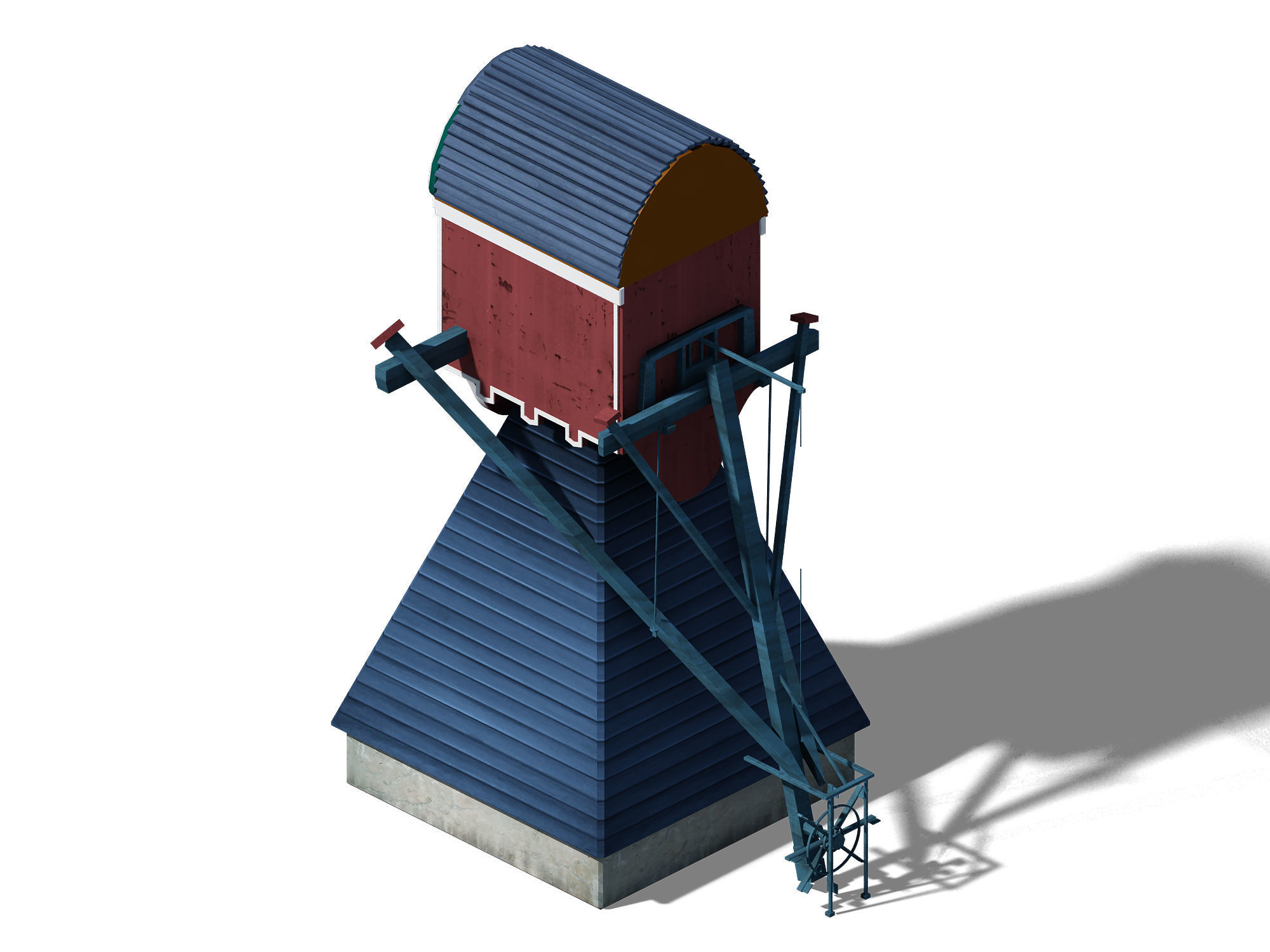 Different dimension - building - big windmill 03 3D model_6