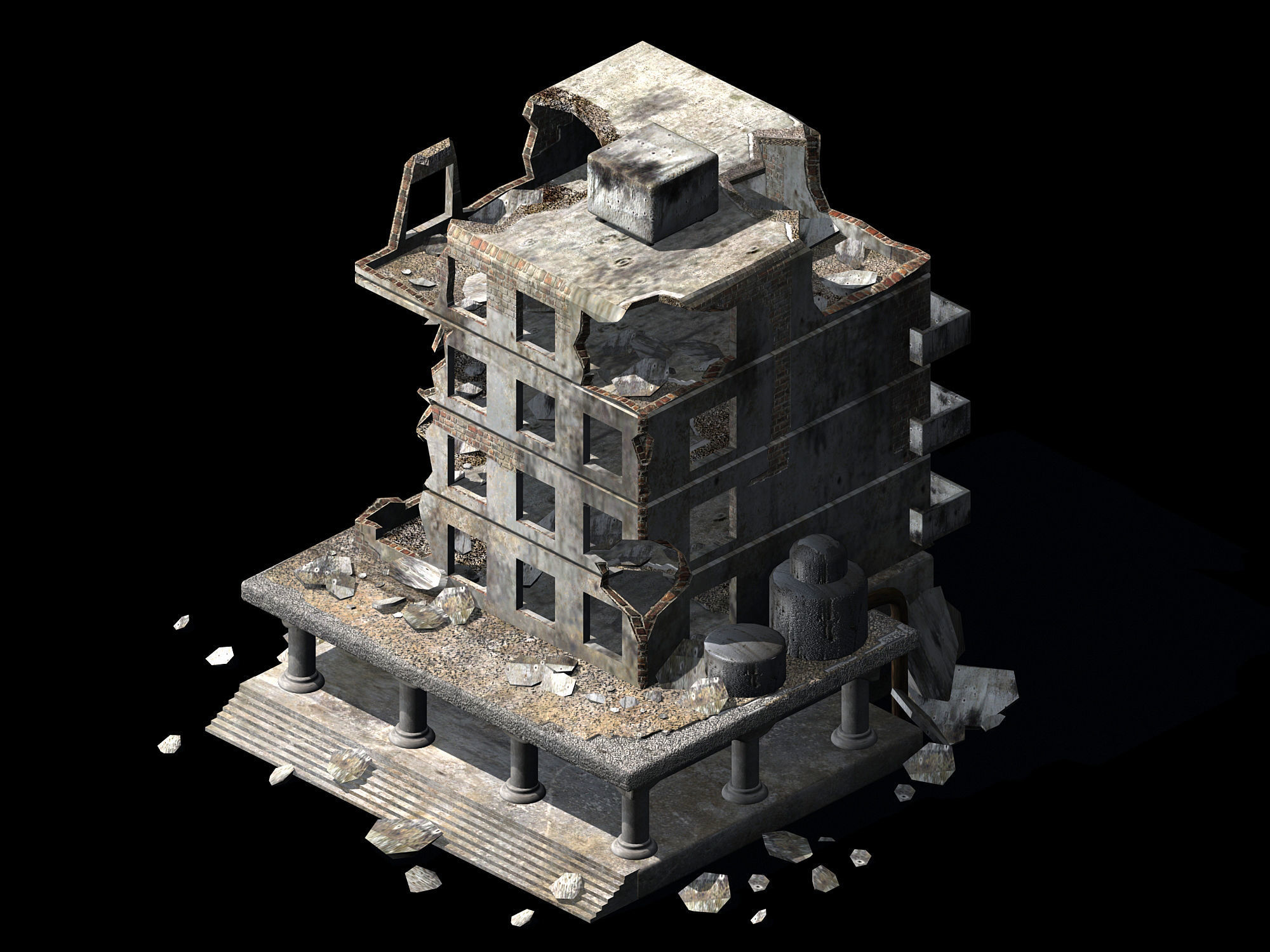 Different dimension - architecture - ruins 06 3D model_4