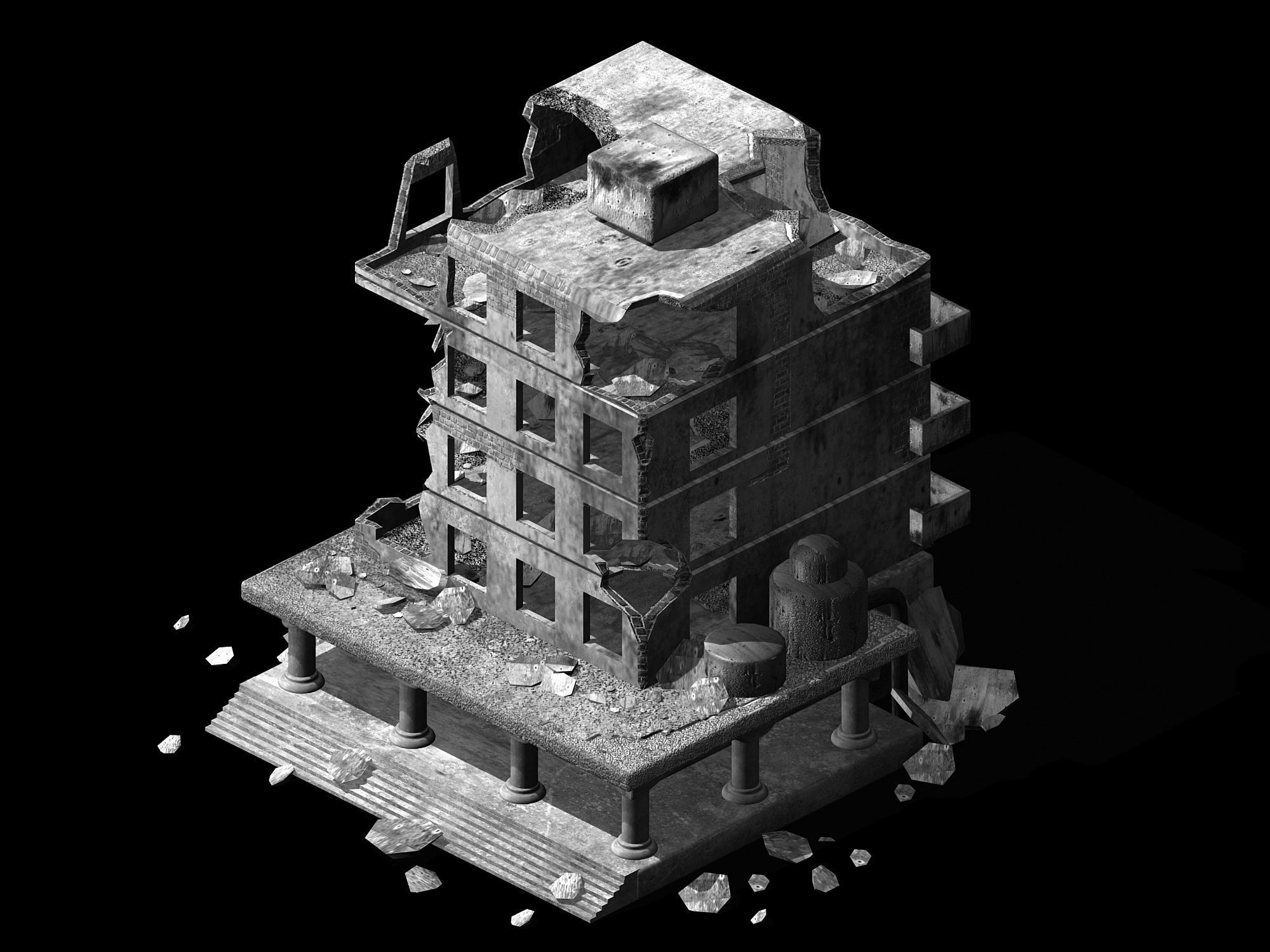 Different dimension - architecture - ruins 06 3D model_3