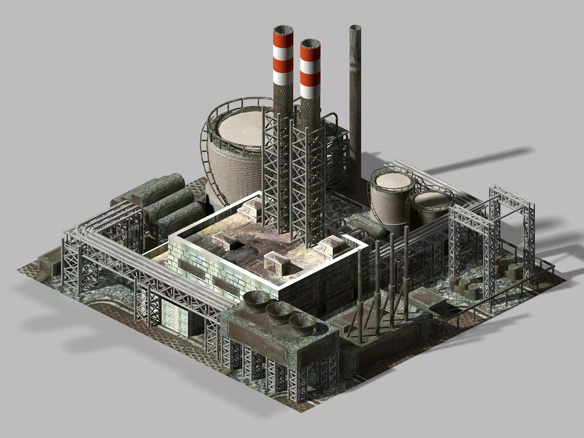 Heterogeneous-building-chemical plant 3D model_0