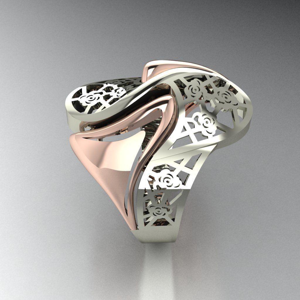 engagement ring 3D print model_2