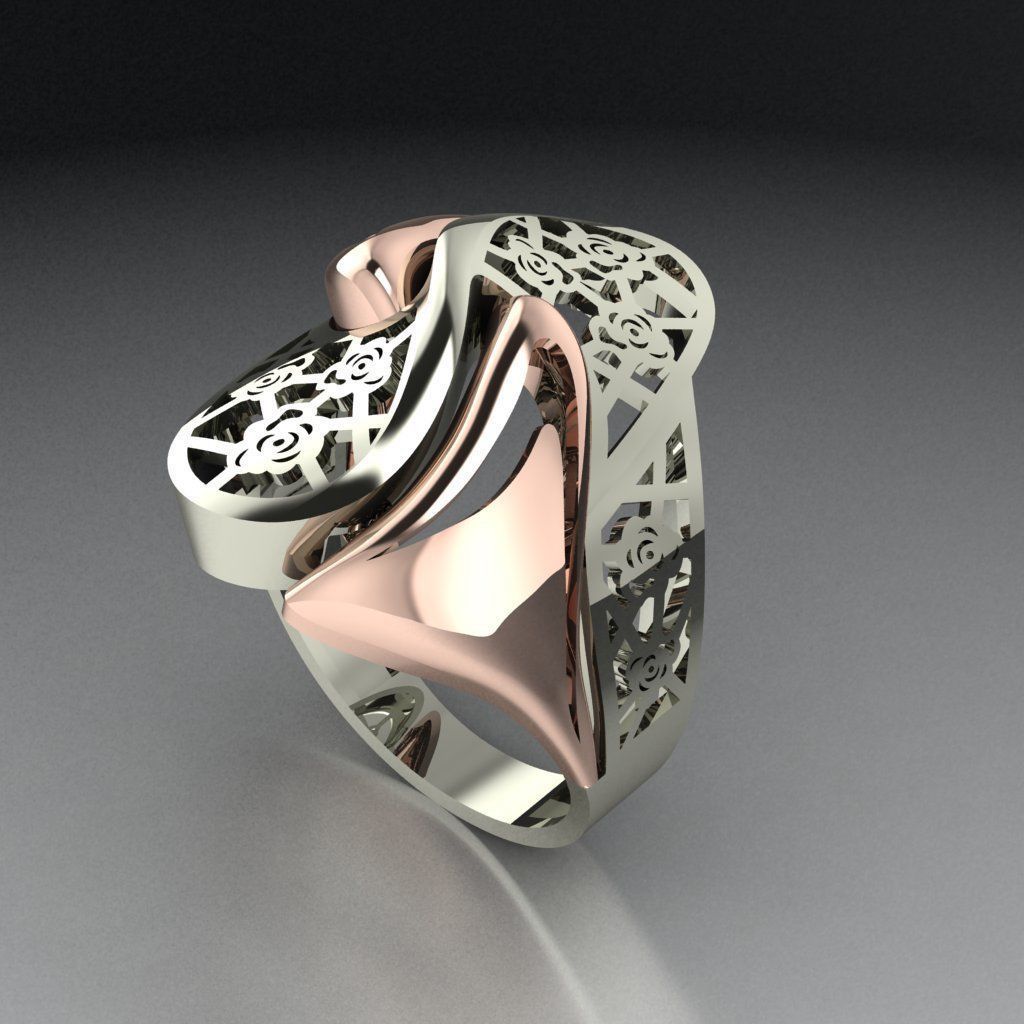 engagement ring 3D print model_1