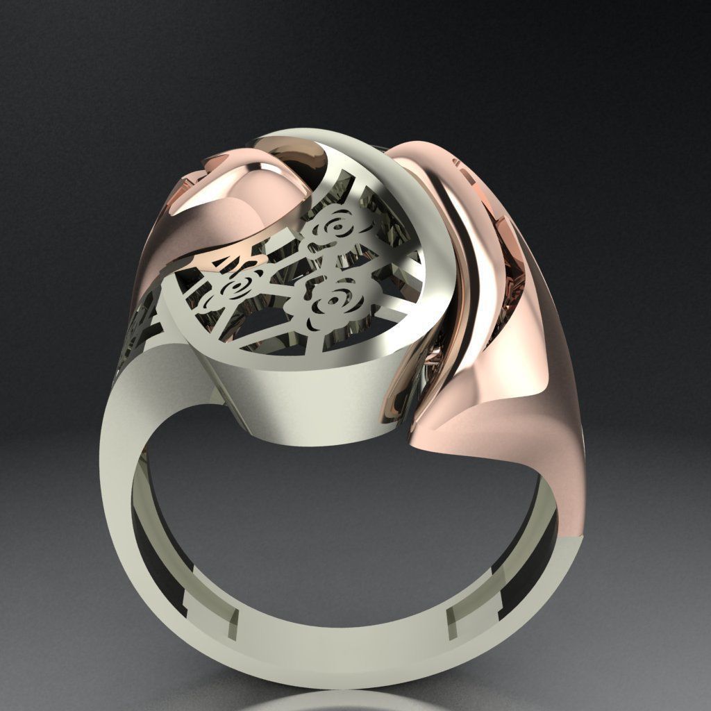 engagement ring 3D print model_4