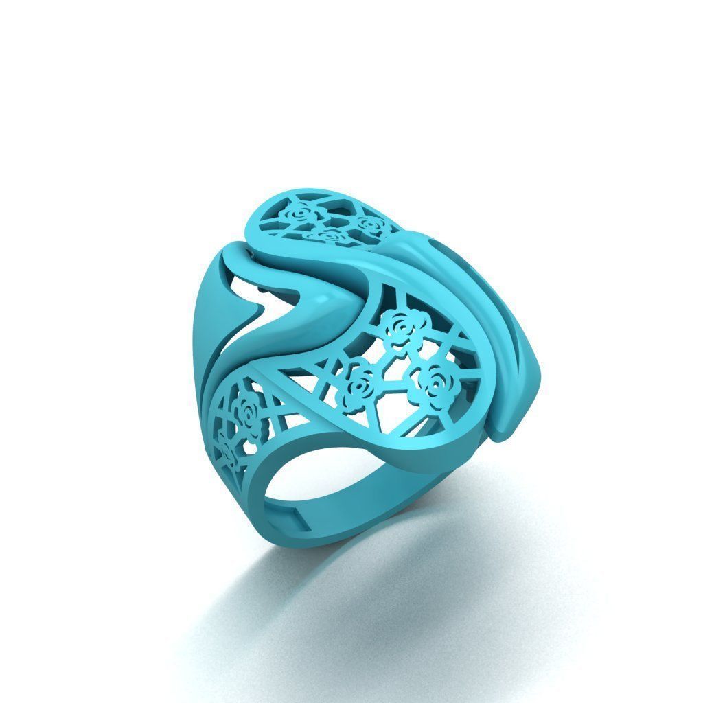 engagement ring 3D print model_5