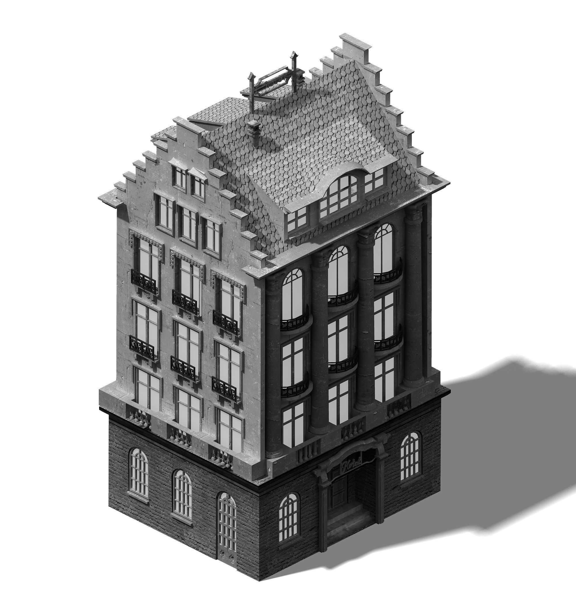 Heterogeneous - Architecture - Building 03 3D model_2