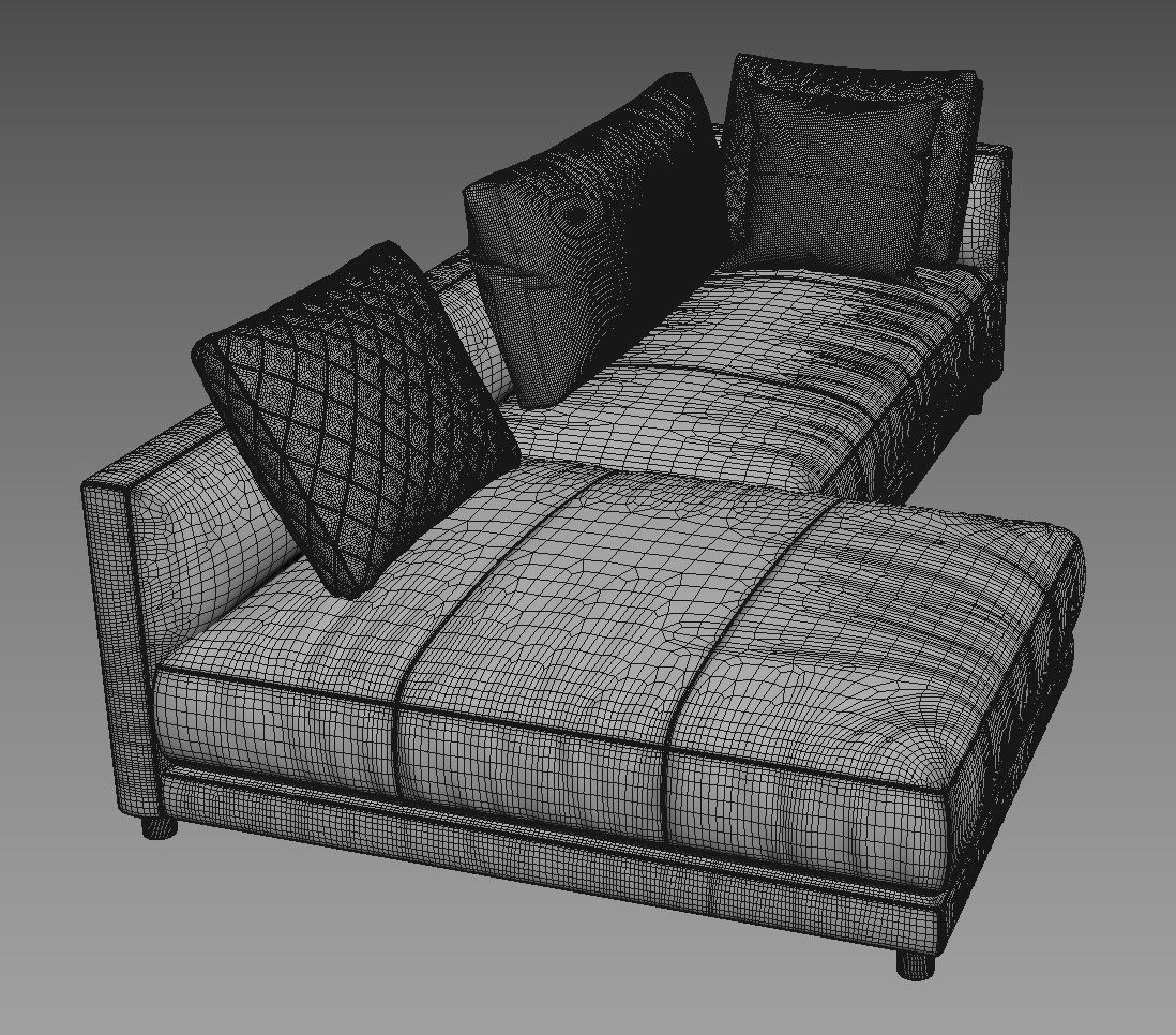 Sofa NATUZZI Melpot sectional 3 3D model_2