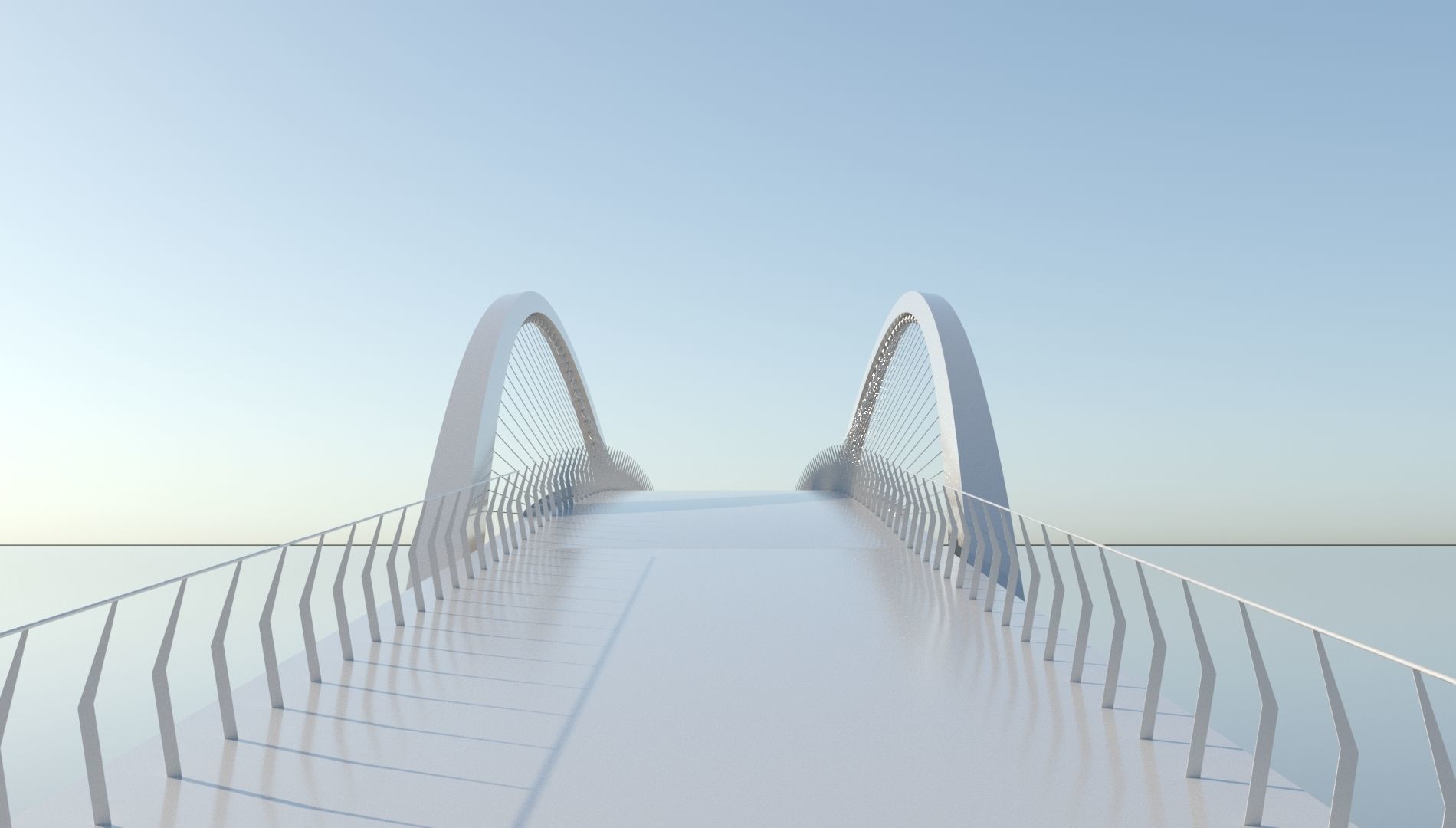 Arch Bridge 3D model 3D model_3
