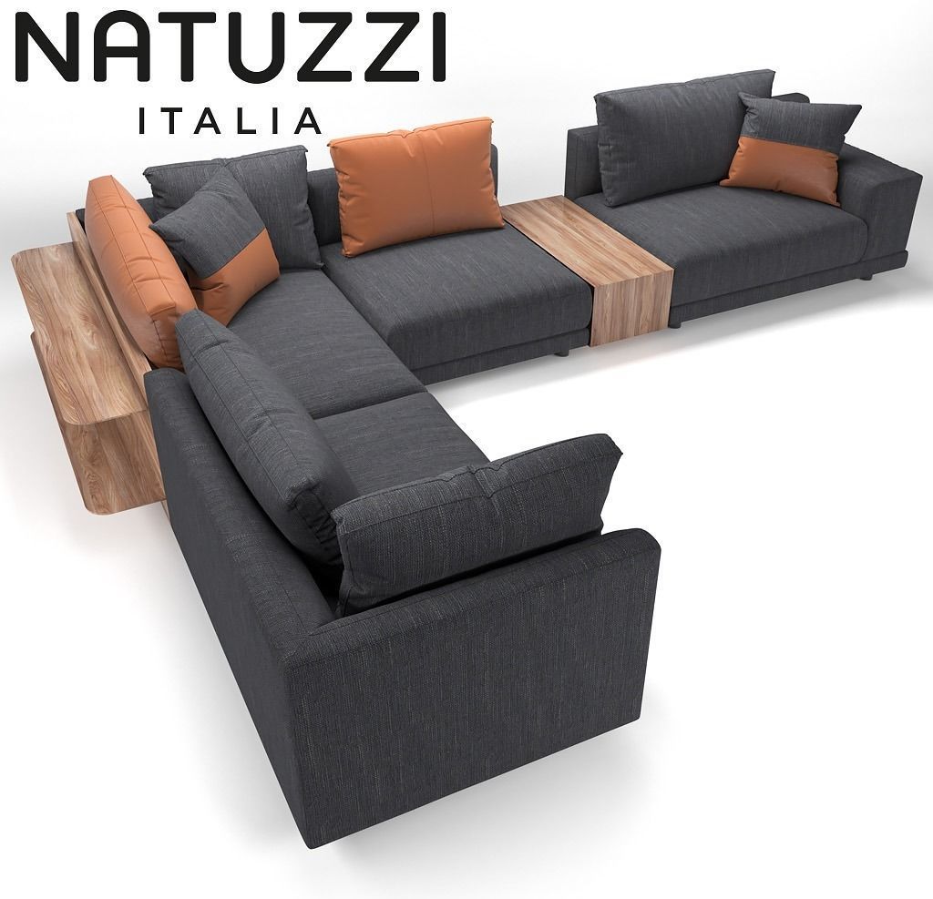 Sofa NATUZZI Melpot sectional 2 3D model_1