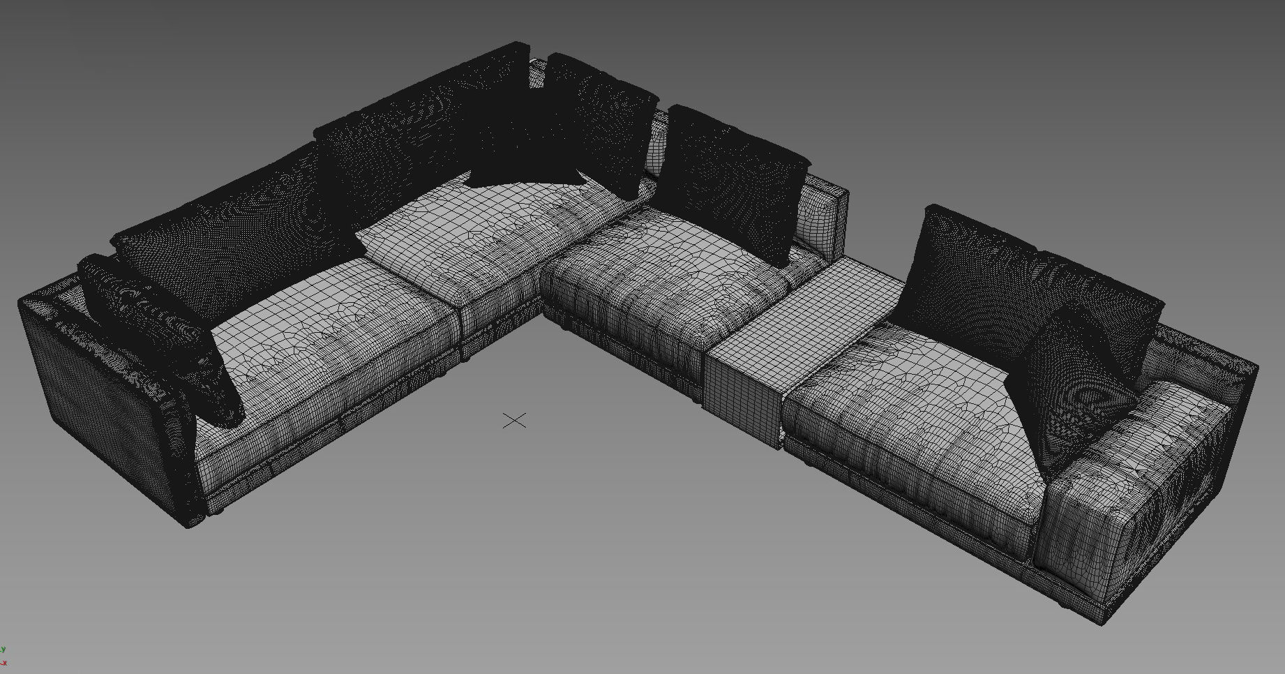 Sofa NATUZZI Melpot sectional 2 3D model_4