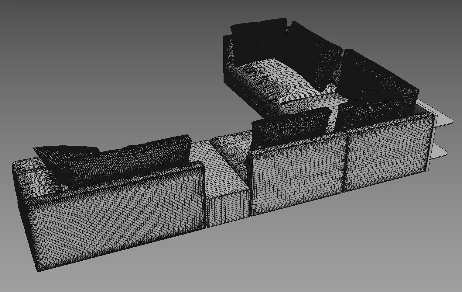 Sofa NATUZZI Melpot sectional 2 3D model_3