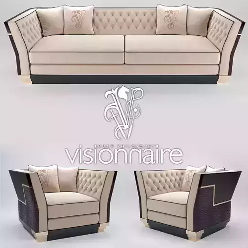 Sofa and Armchair Visionnaire Berry Capitone