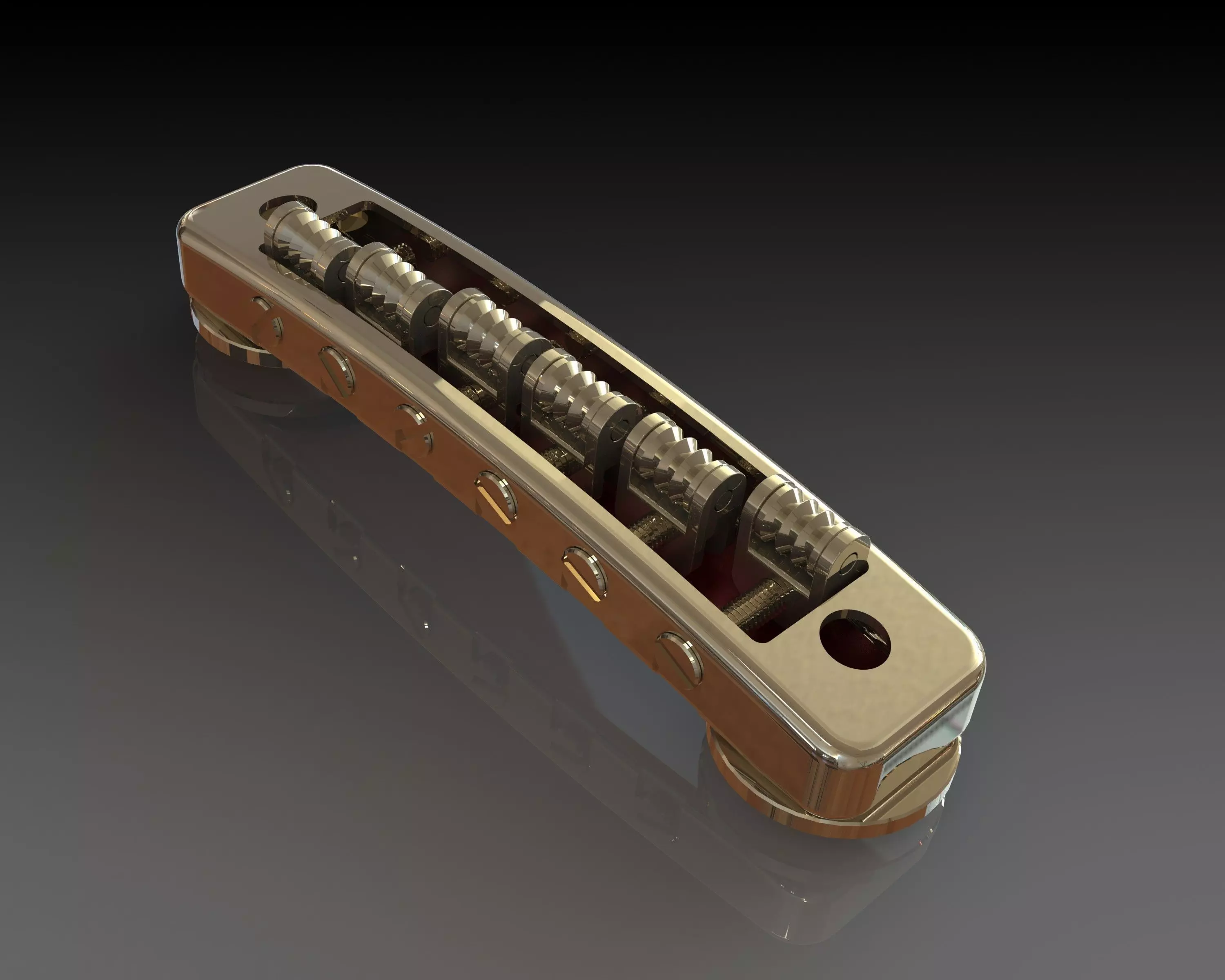 Gherson guitar bridge Free 3D model