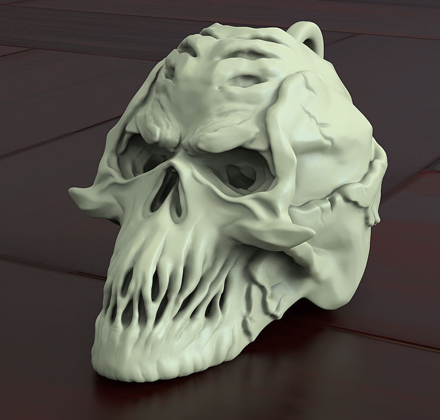 Skull biker vol4 Pendant jewelry 3D print model_1