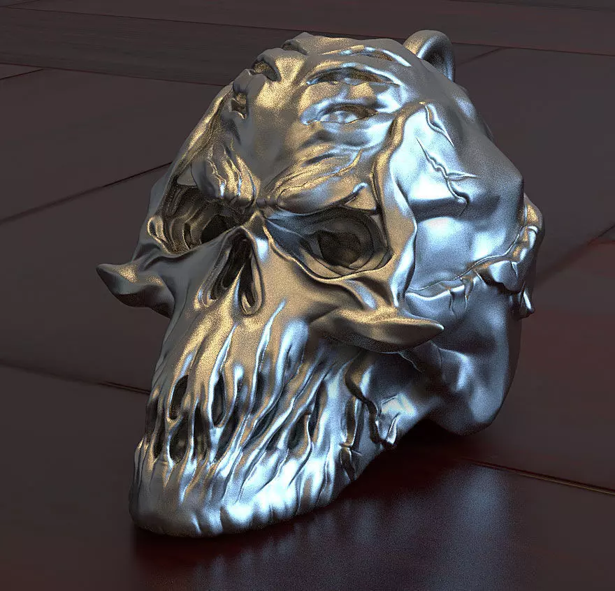 Skull biker vol4 Pendant jewelry 3D print model_0