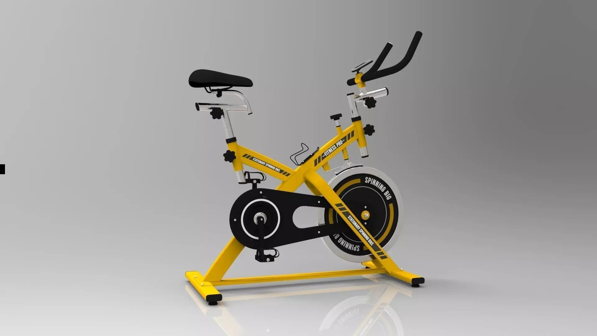 Stationary Spinning Bike 3D model